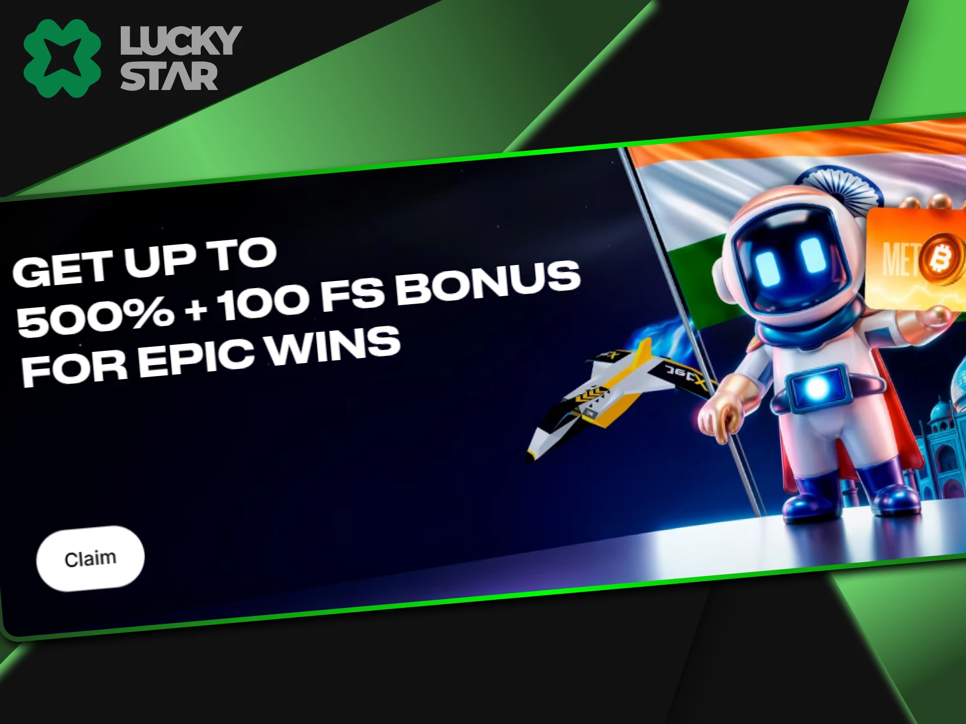After your first deposit, you will receive a welcome bonus from the LuckyStar website.