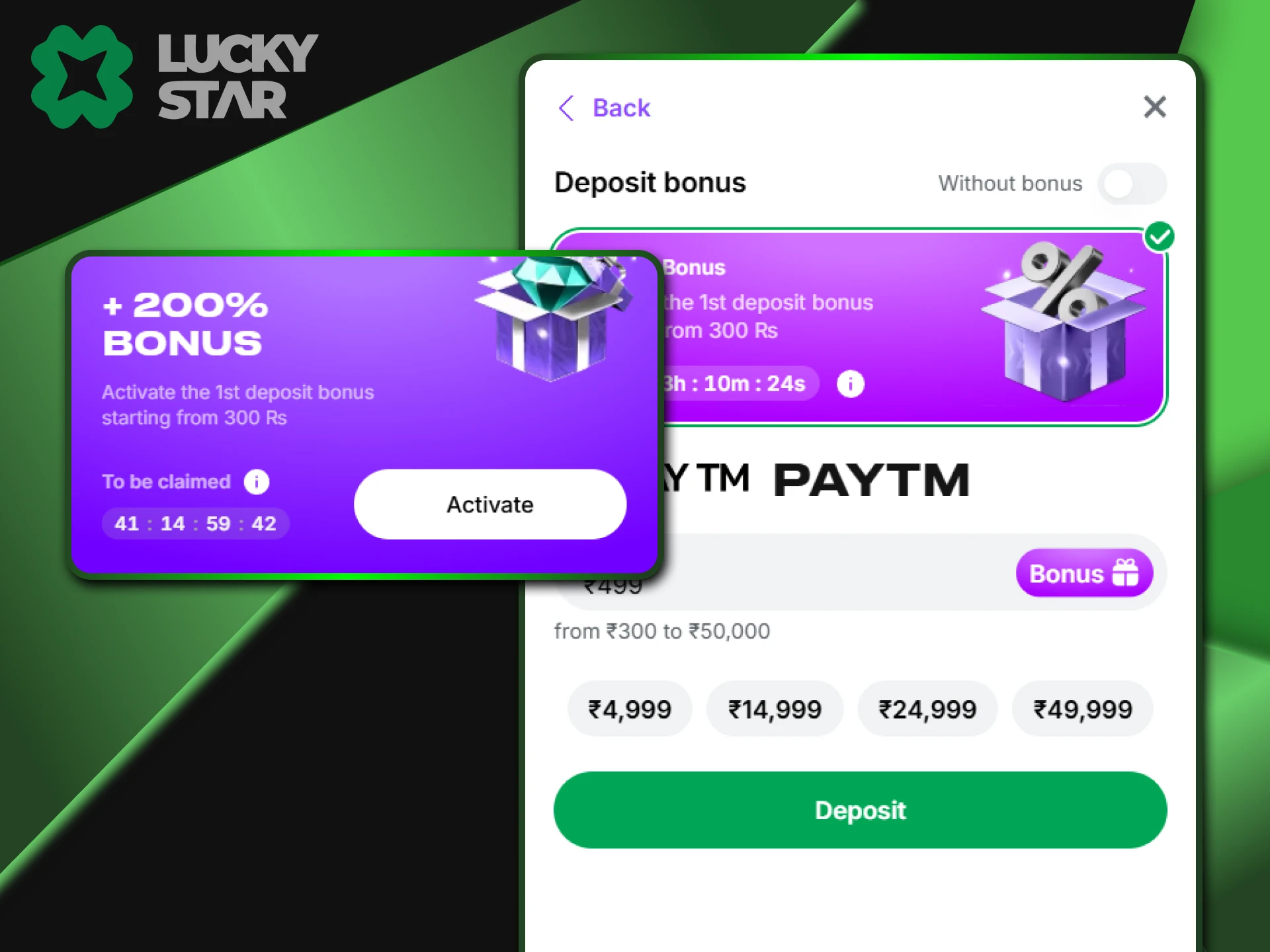 Step-by-step instructions for receiving the bonus are available on LuckyStar.