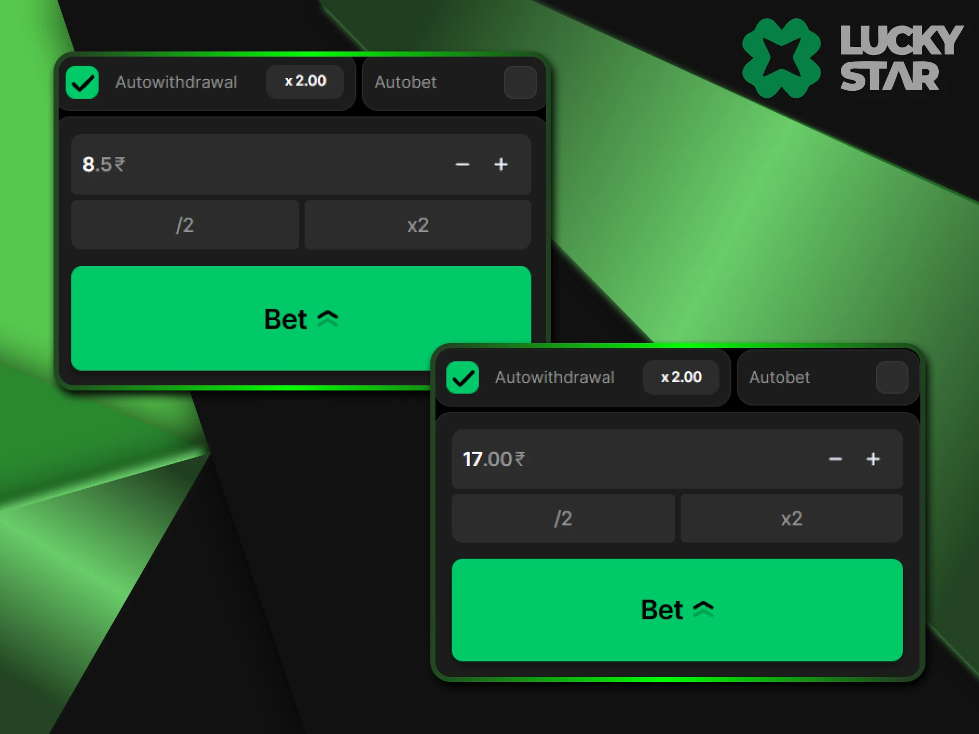 Double every bet in the Crash game using the Maringale strategy from LuckyStar.