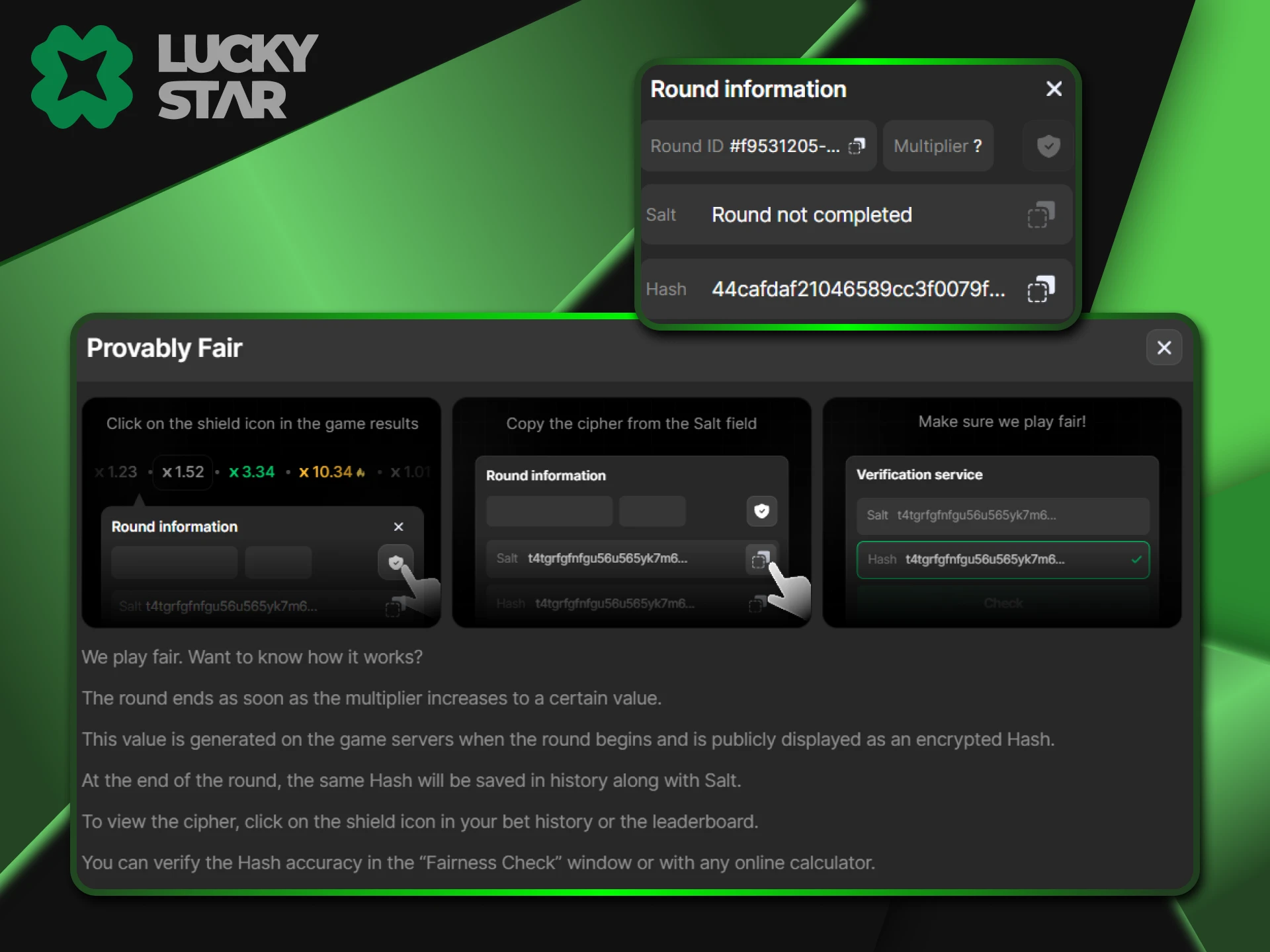 You can try every round of the game Crash from LuckyStar.