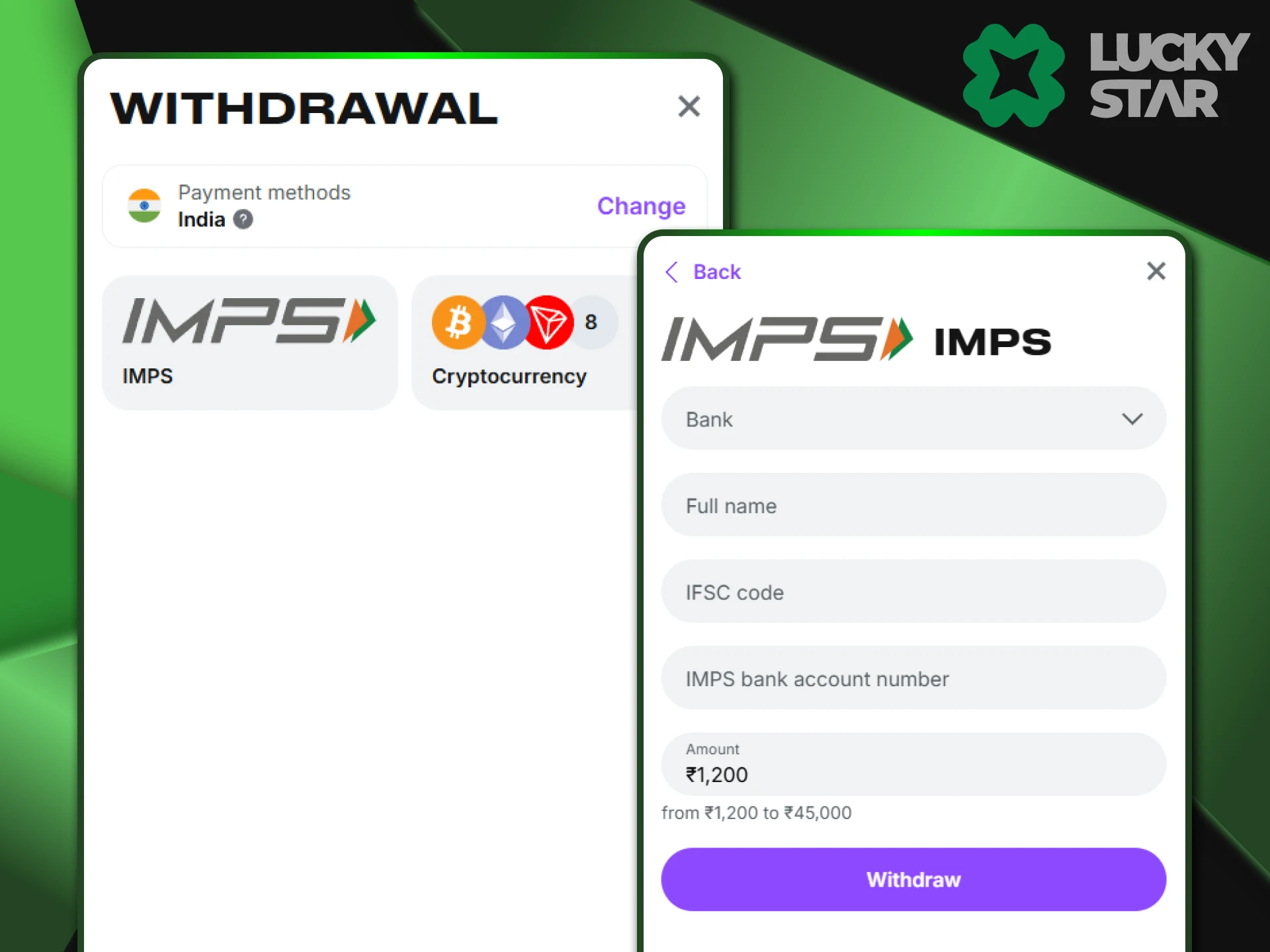 Withdraw funds after winning in Crash with LuckyStar's convenient bonus.
