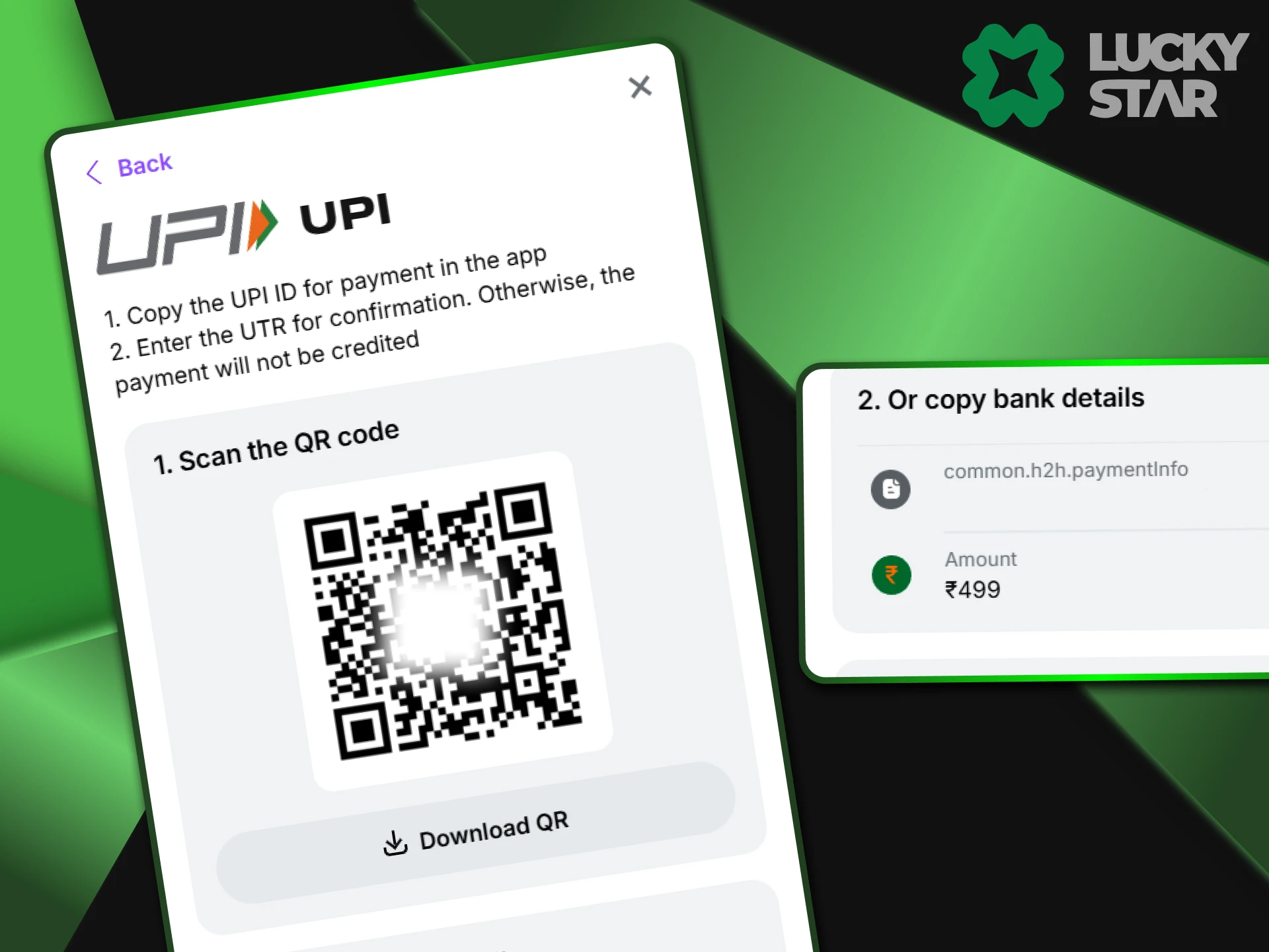 Please be careful when entering the UTR code when making a deposit to LuckyStar.