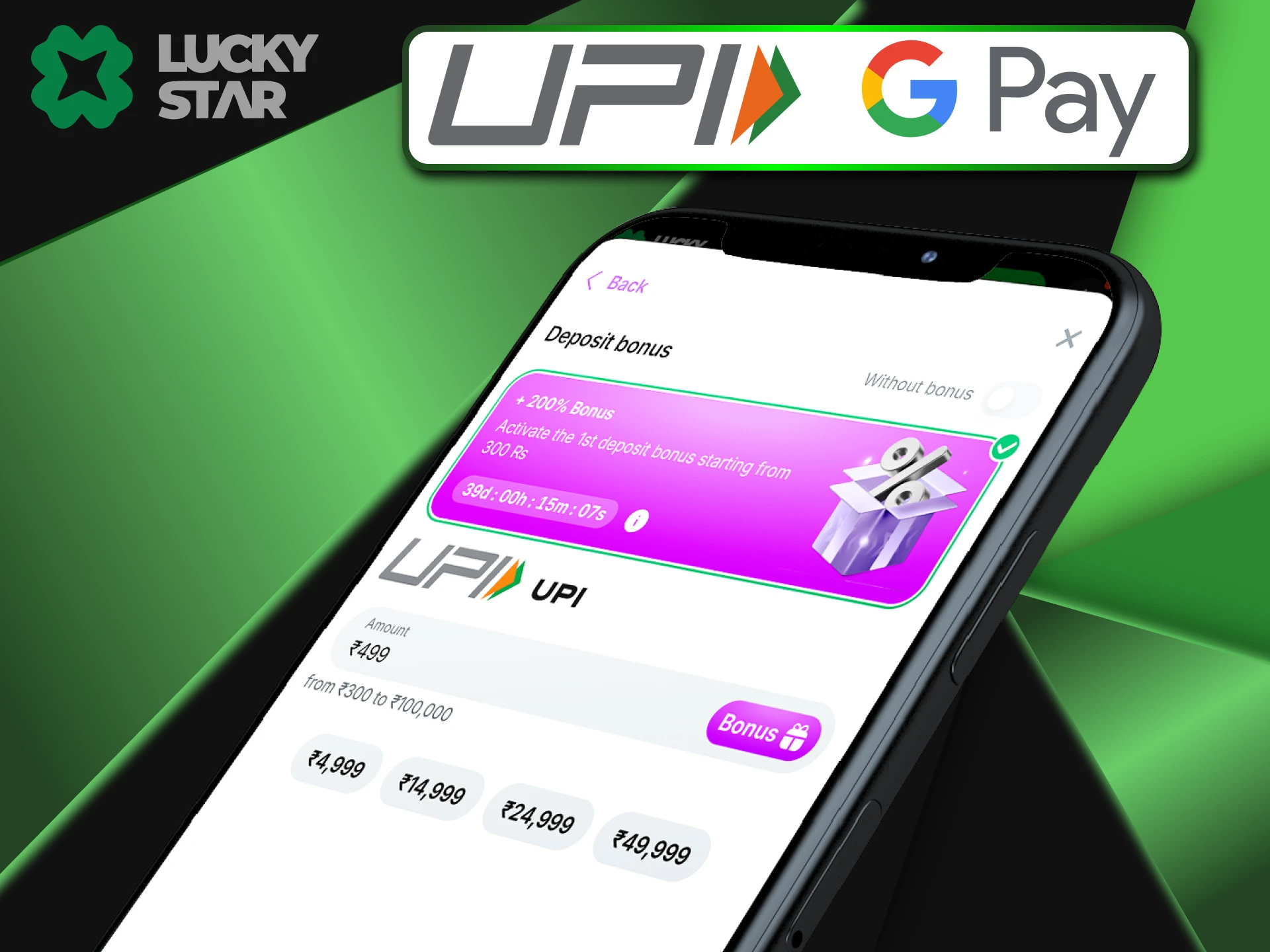 Both applications should be kept open when transacting with Google Pay on LuckyStar.