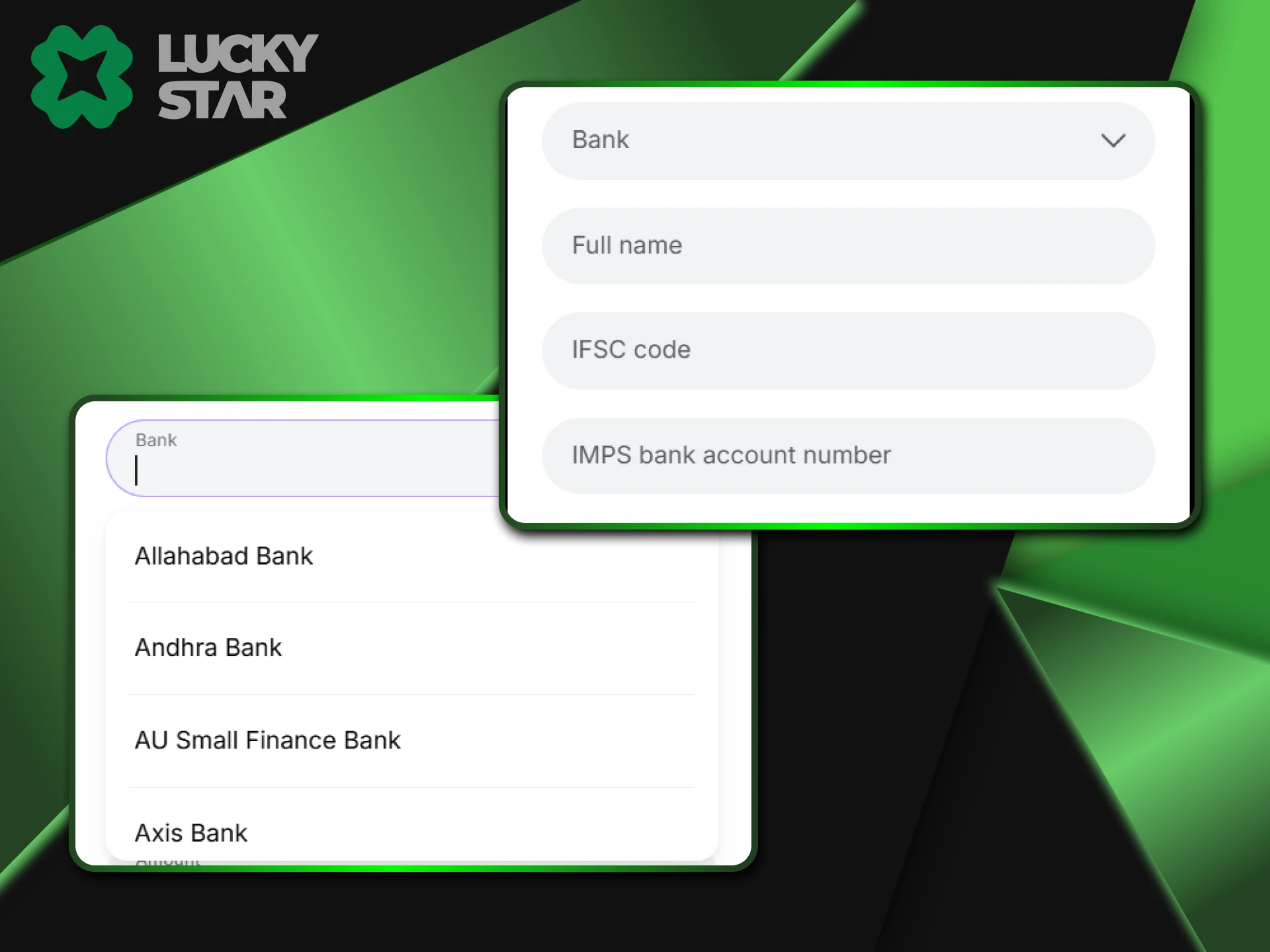 Please be careful when filling in your bank details when withdrawing funds to LuckyStar.